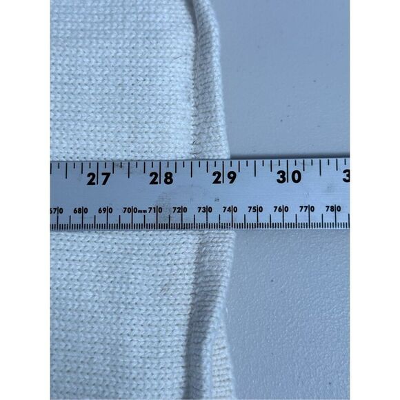 Vintage Structure Full Zip Varsity Cardigan Sweater Mens XL Ivory Eclectic Gran - Picture 9 of 9